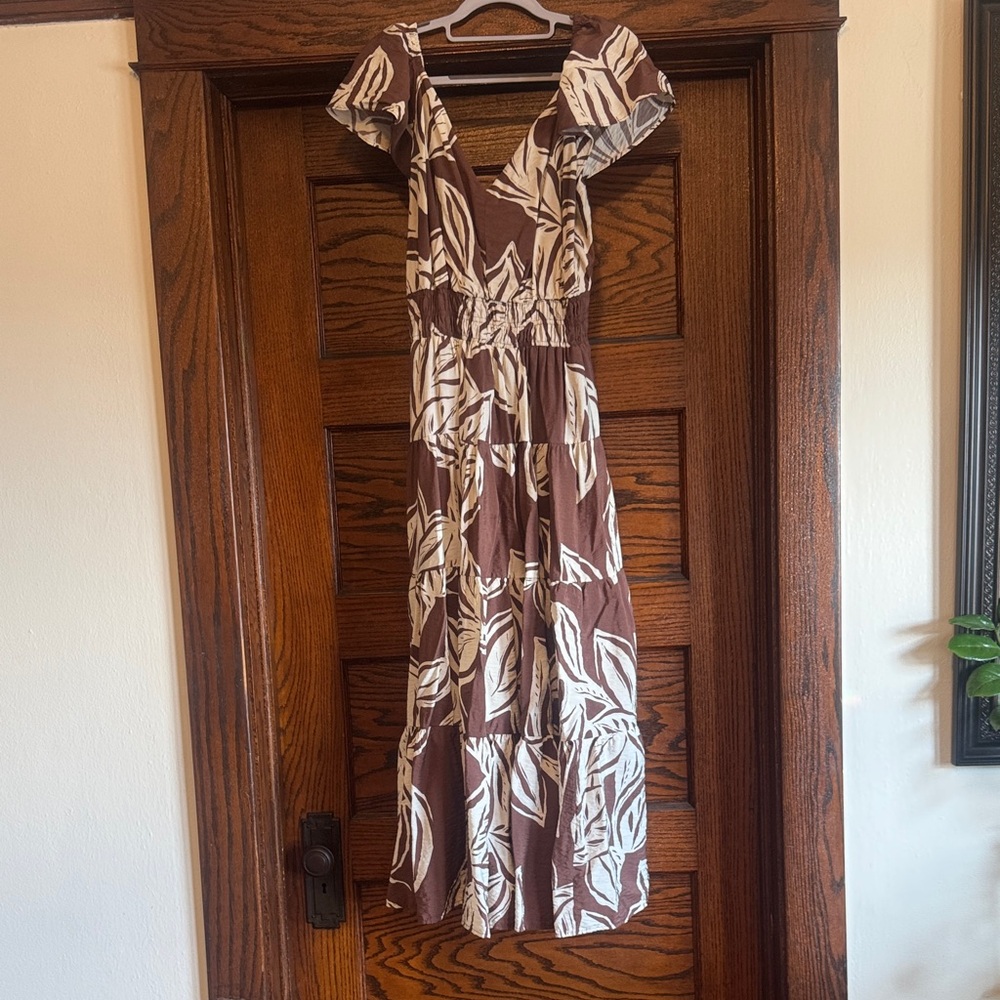 Rachel Zoe Brown and white floral dress